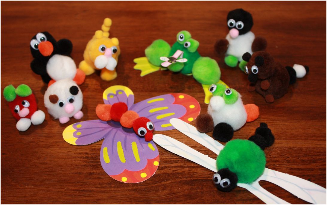 She S Crafty Making Pompom Animals With The Kids Shesaved