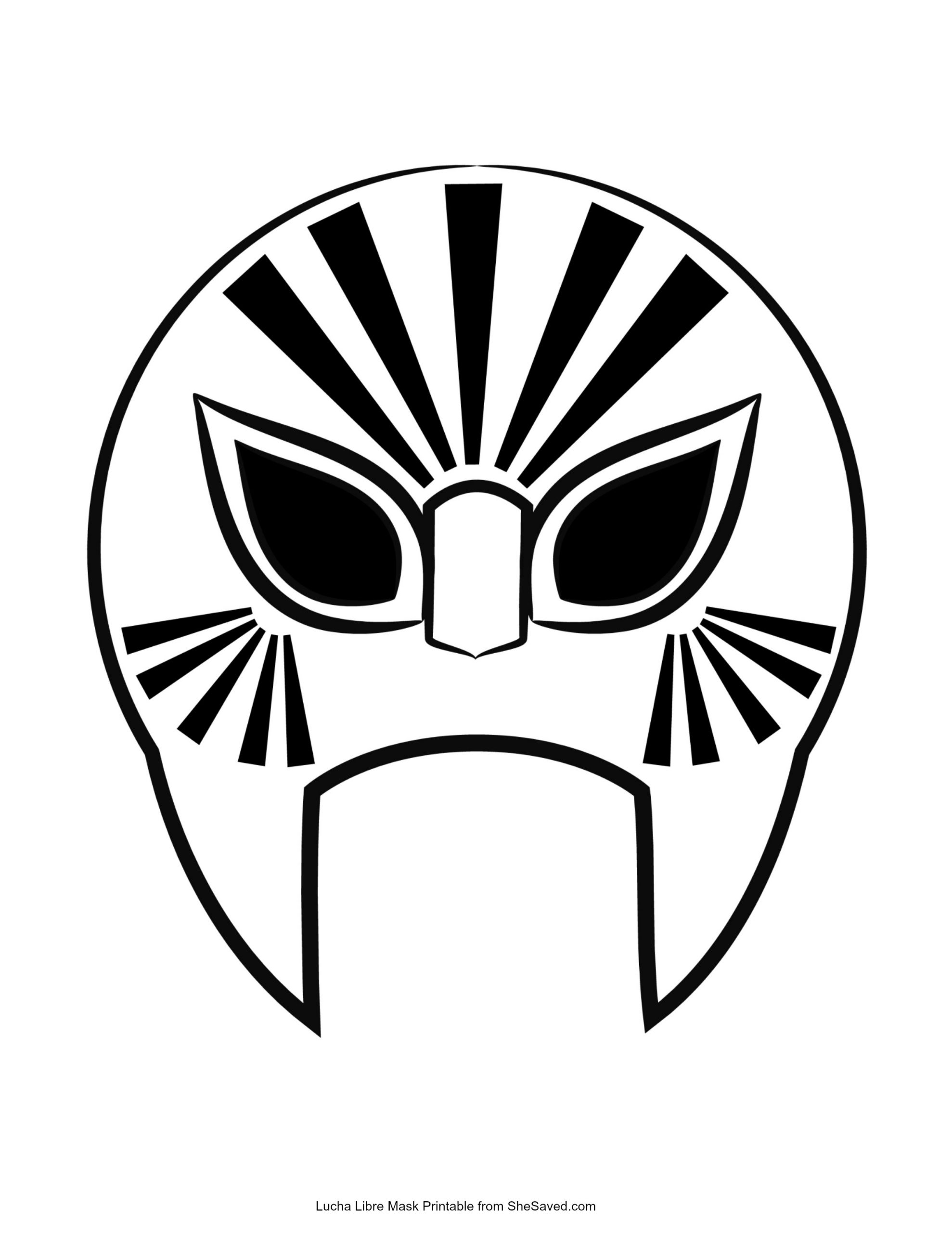 Lucha Libre Mask Printable Template