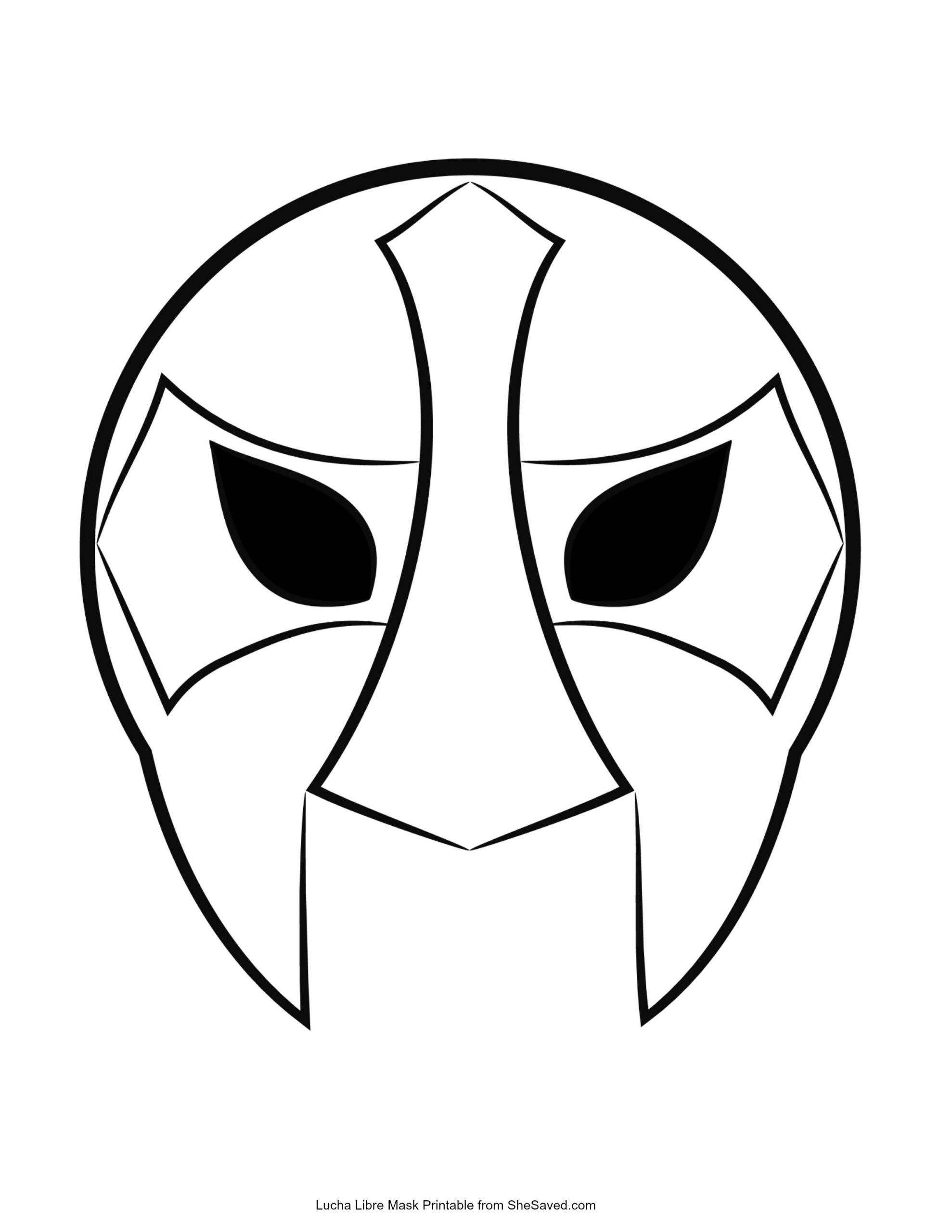 Lucha Libre Mask Free Printable Download SheSaved®