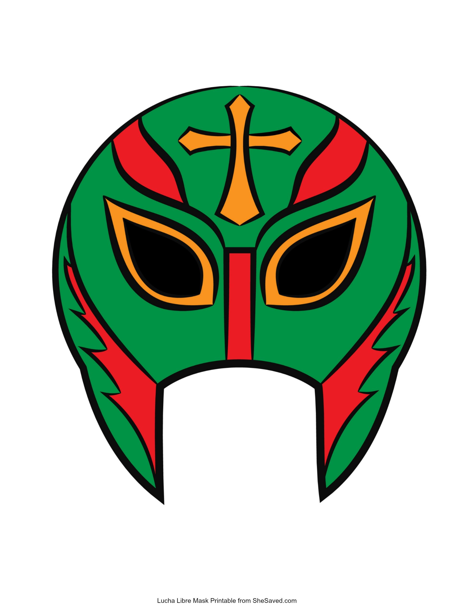 Lucha Libre Mask Free Printable Download SheSaved®