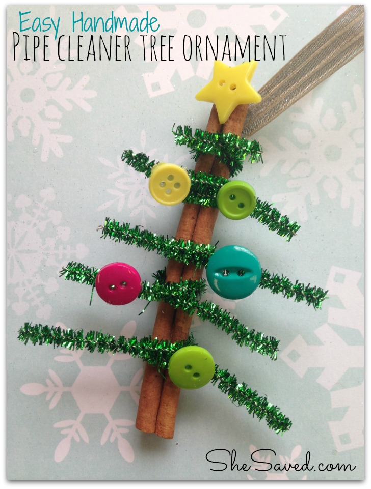 Easy Christmas Craft Pipe Cleaner Christmas Tree Ornament
