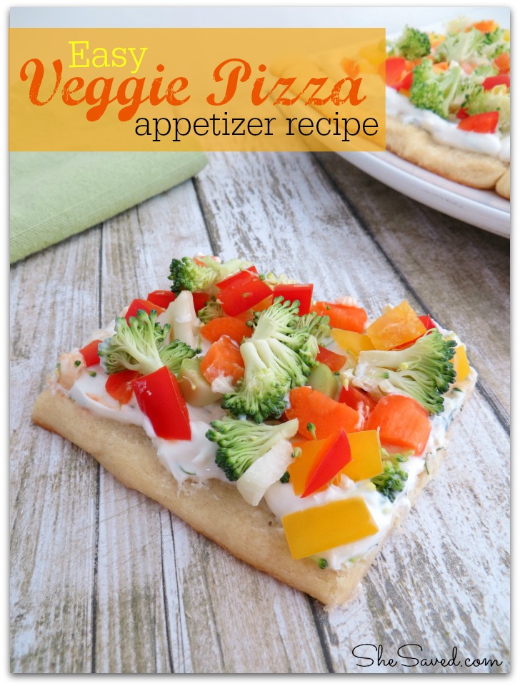 Easy Veggie Pizza Appetizer Recipe - SheSaved®