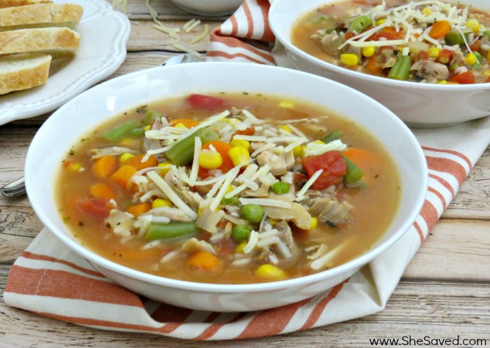 Thanksgiving Leftover Soup: 30-Minute Turkey Vegetable Soup - SheSaved®