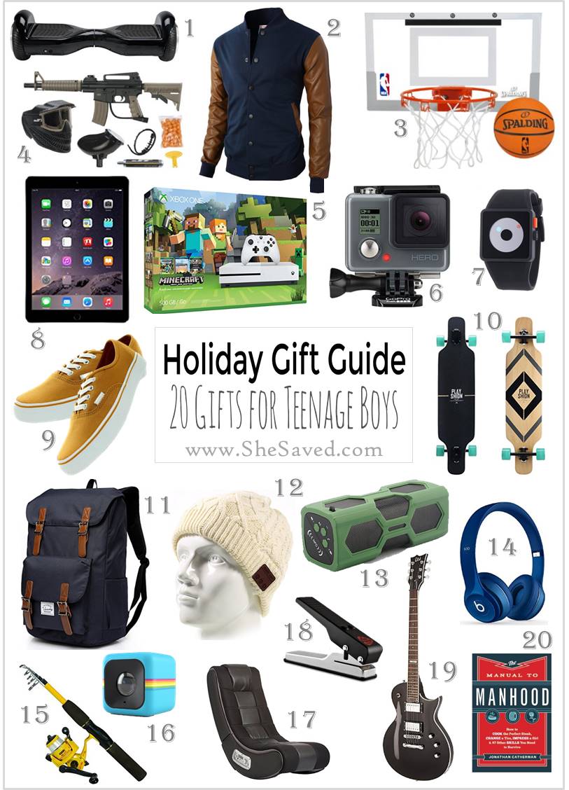 HOLIDAY GIFT GUIDE: Gifts for Teen Boys - SheSaved®