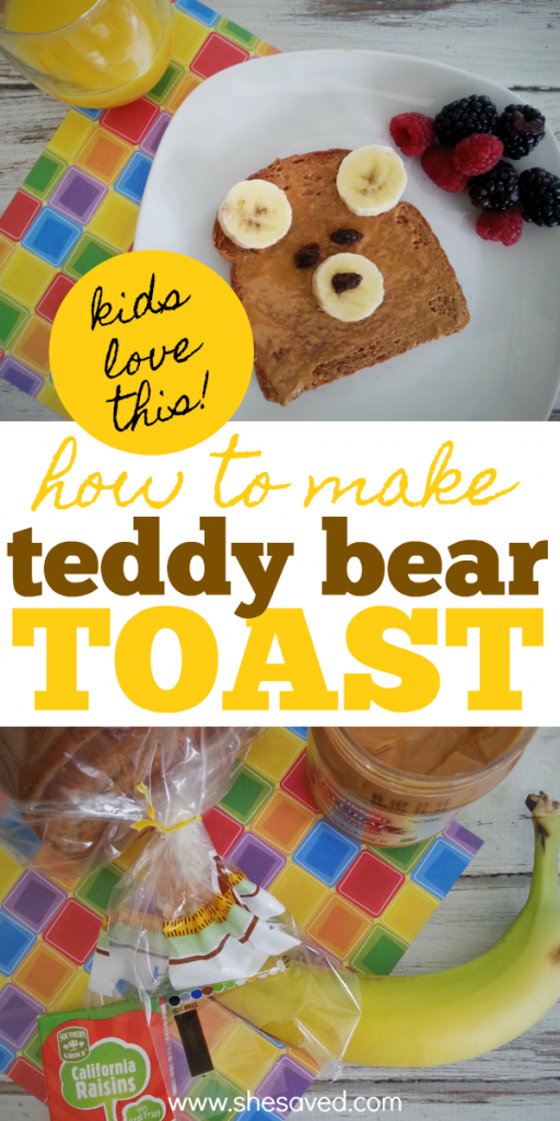 Teddy Bear Toast Kid's Breakfast - SheSaved®