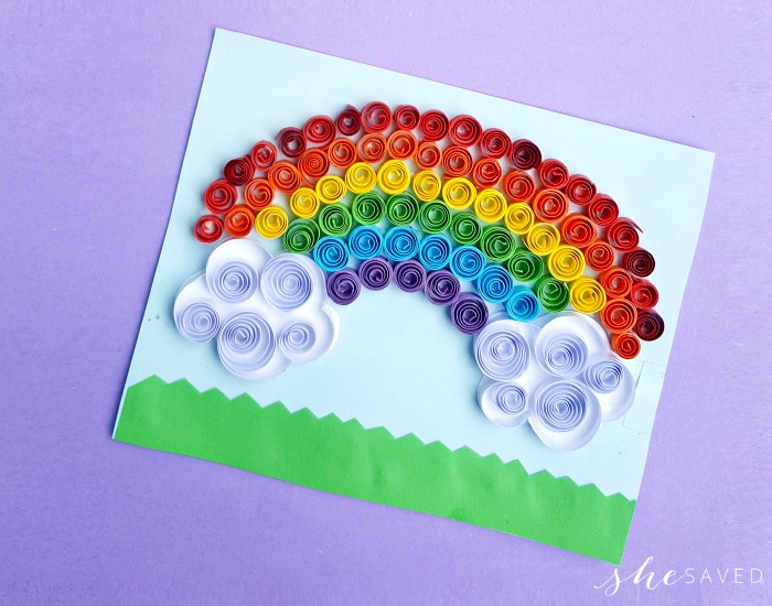 Paper Quilling Project Quilled Rainbow Craft Shesaved®