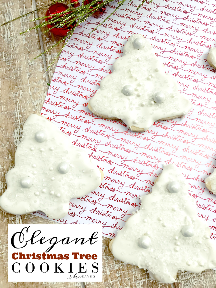 Elegant Christmas Tree Cookies
