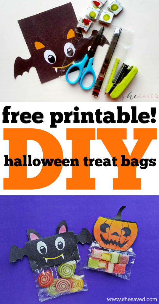 Make Your Own Halloween Treat Bags FREE Printable SheSaved®