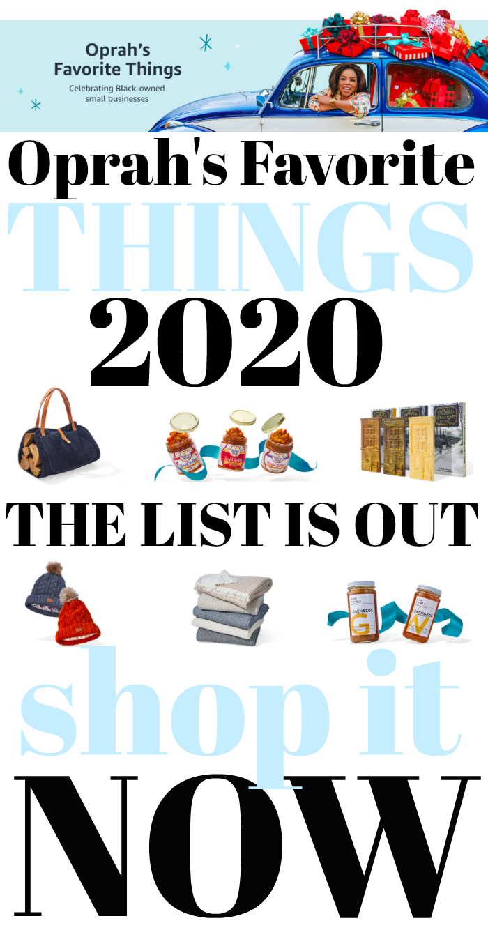 See Oprah's Favorite Things List 2020 on