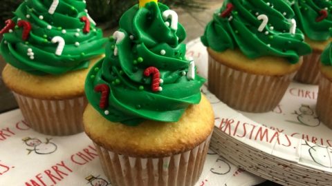 easy christmas tree cupcakes