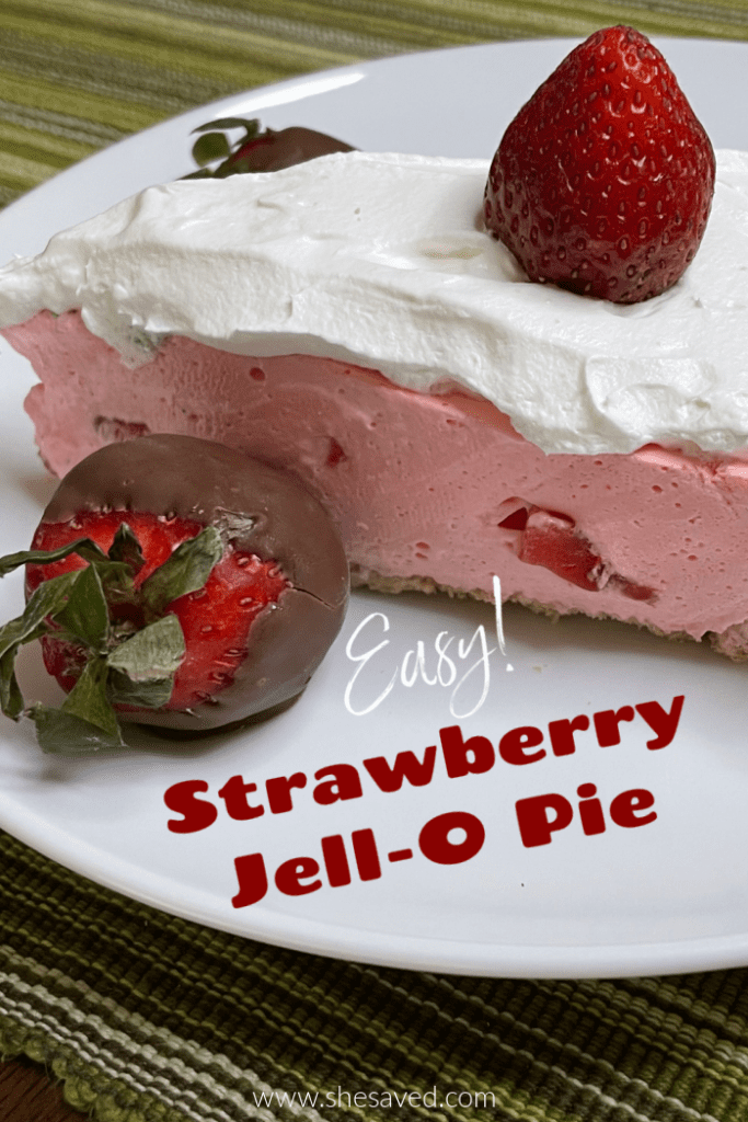 EASY! NoBake Strawberry Jello Pie Recipe SheSaved®