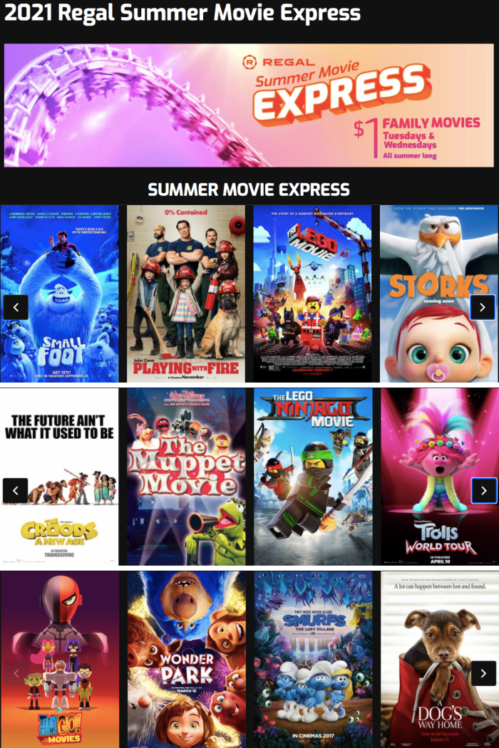 2021 Regal Cinemas 1 Summer Movie Schedule SheSaved®