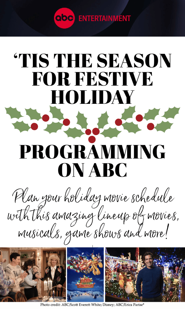 2022 ABC Holiday Programming Schedule SheSaved®
